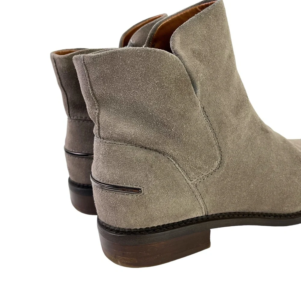 Franco Sarto Happily Women's Gray Taupe Genuine Leather Suede Ankle Boots sz 9.5 - Picture 5 of 16